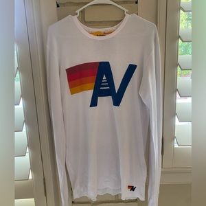 Aviator Nation long sleeve thermal-white